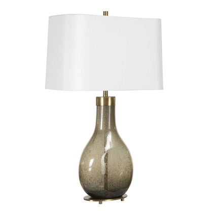 Shyla - Dark Glass Table Lamp - White
