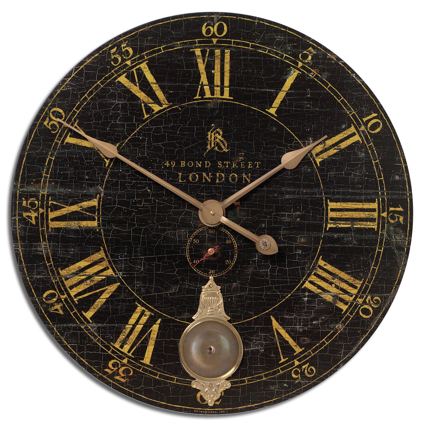 Bond Street - 30" Wall Clock - Black