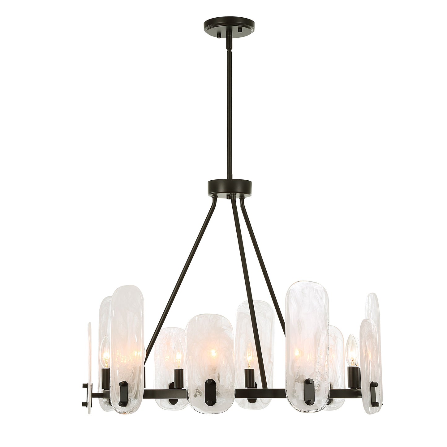 Ellipse - 10 Light Chandelier - Dark Bronze