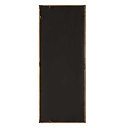 Kampar - Full Length Rattan Tall Mirror - Gold / Woodtone