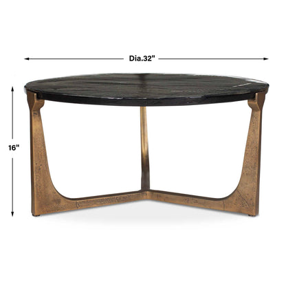 Bohdi - Outdoor Coffee Table - Brass / Black