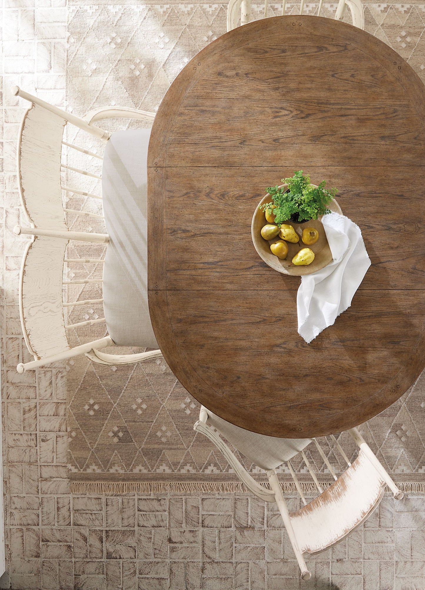 Americana - Round Pedestal Dining Table With One 22" Leaf