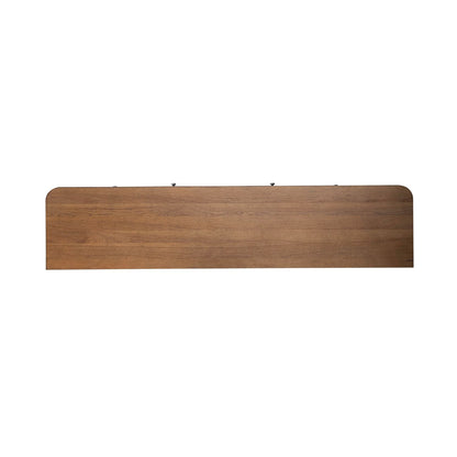 Fireplace TV Consoles - 80" Console With Fire FTS Set - Brown / White
