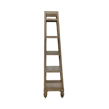 Americana Farmhouse - Wood Leaning Pier Bookcase - Dusty Taupe