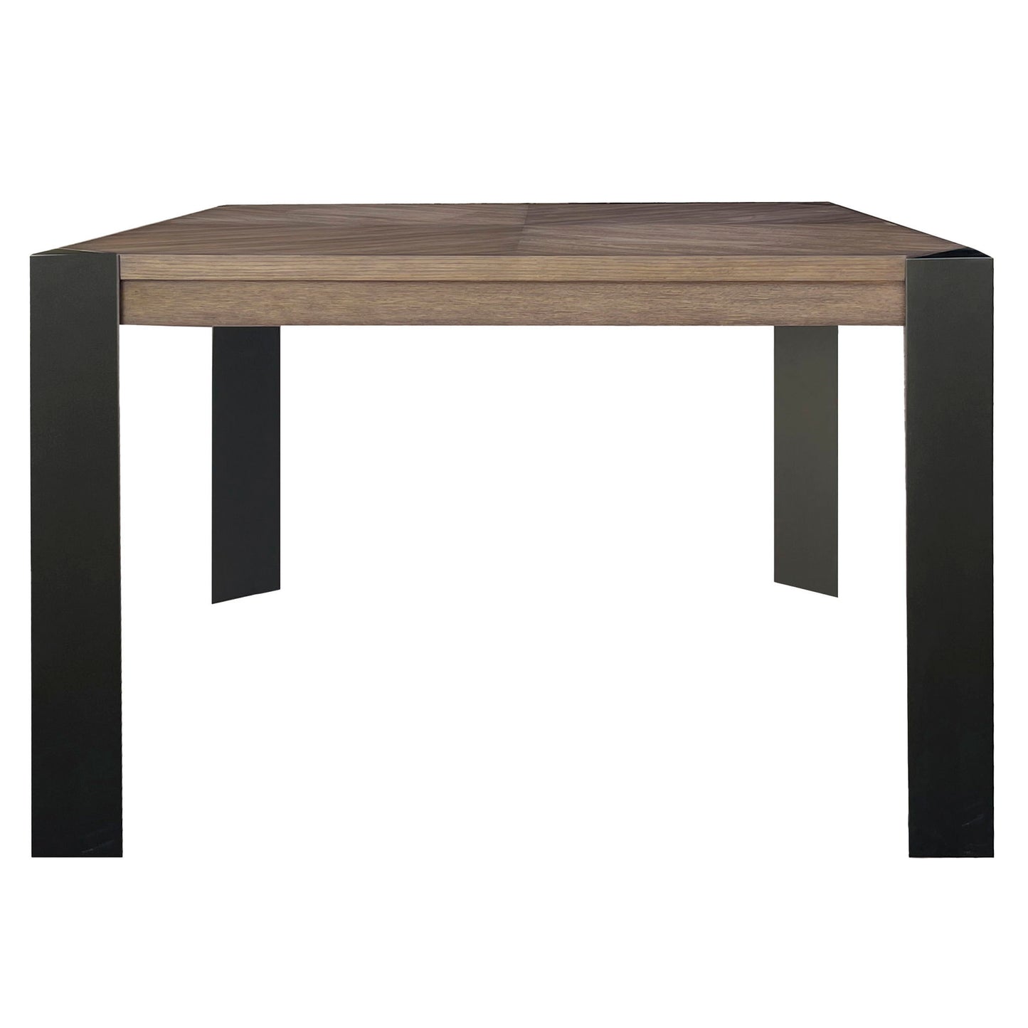 Cedar Fork - Square Counter Table With 4 Counter Stools - Smoked Arabica