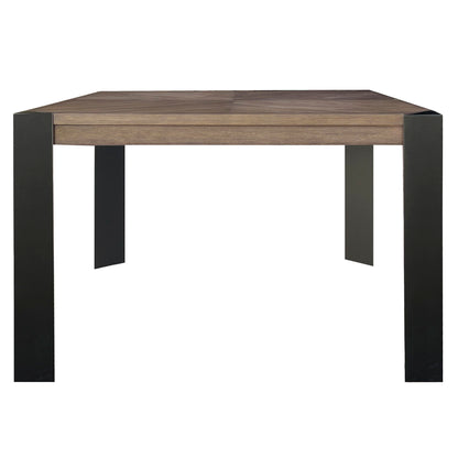 Cedar Fork - Square Counter Table With 4 Counter Stools - Smoked Arabica