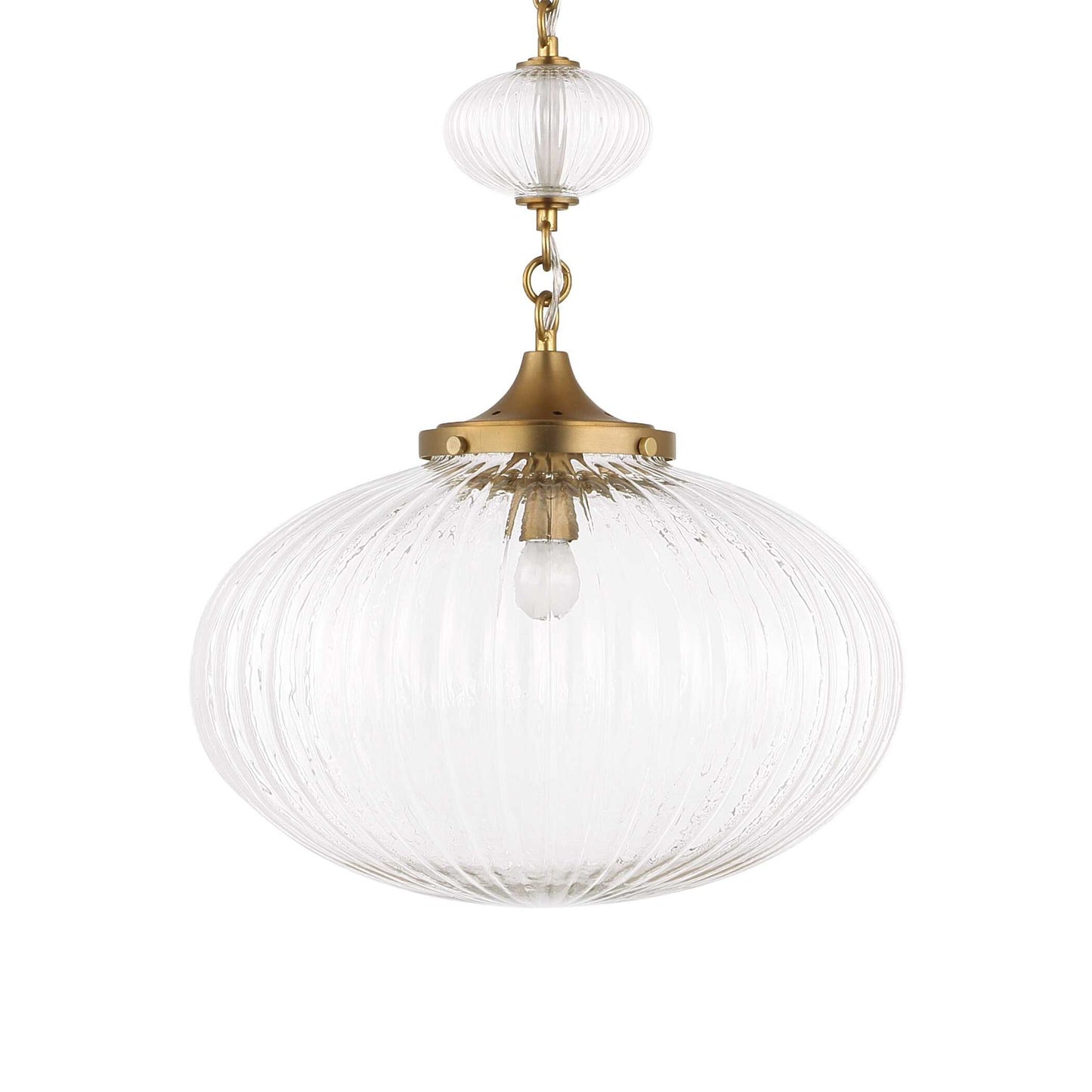 Bellaire - 1 Light Glass Shade Pendant - Gold