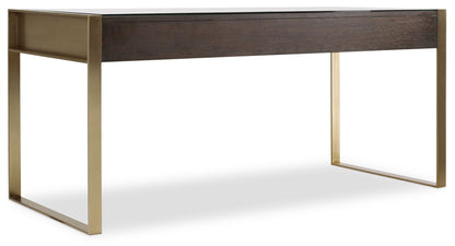 Curata - Writing Desk - Dark Brown / Gold