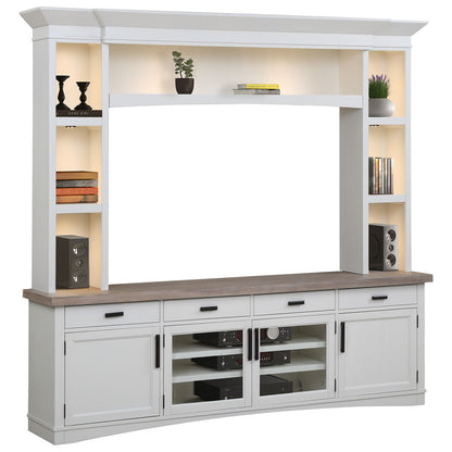 Americana Modern - TV Console with Hutch and LED Lights