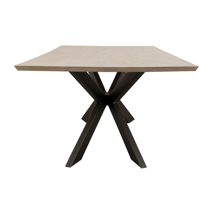 Crossings - Rectangular Dining Table With 4 Upholstered Chairs - Natural & Dark Gray