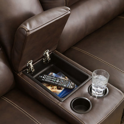 Dunleith - 9-Piece Power Reclining Sectional - Chocolate
