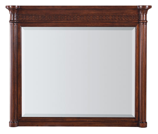 Charleston - Wood Landscape Mirror - Dark Brown