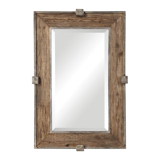 Siringo - Weathered Wood Mirror - Light Brown