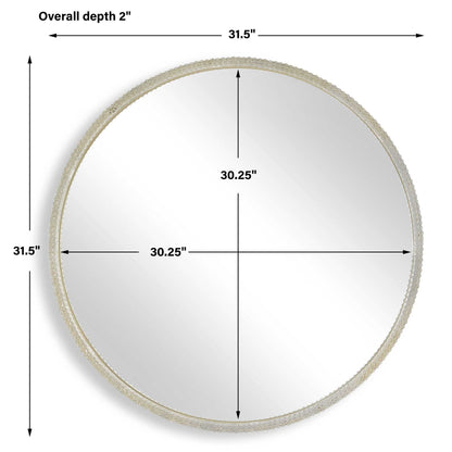 Break The Ice - Round Mirror - Gold