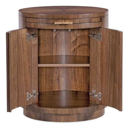 Eleana - Round Nightstand - Medium Wood