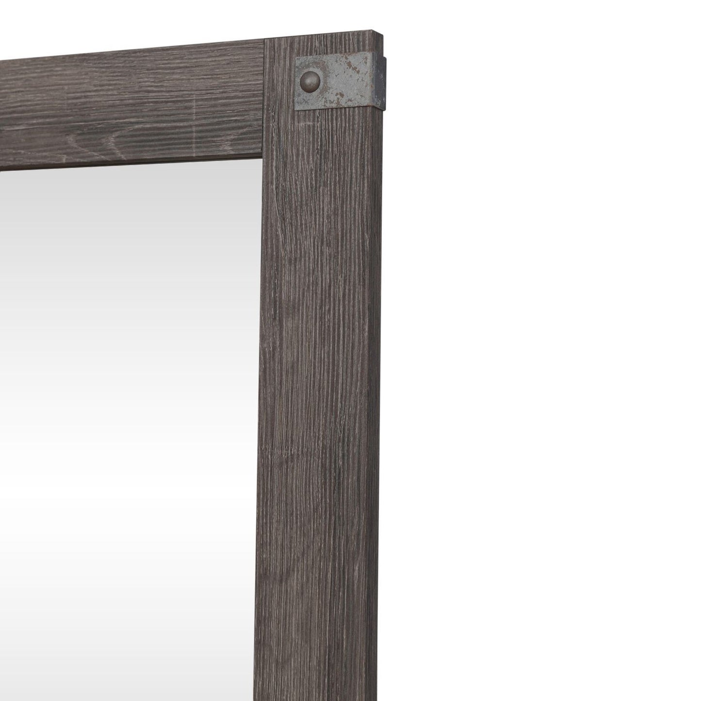 Lakeside Haven - Landscape Mirror - Dark Brown