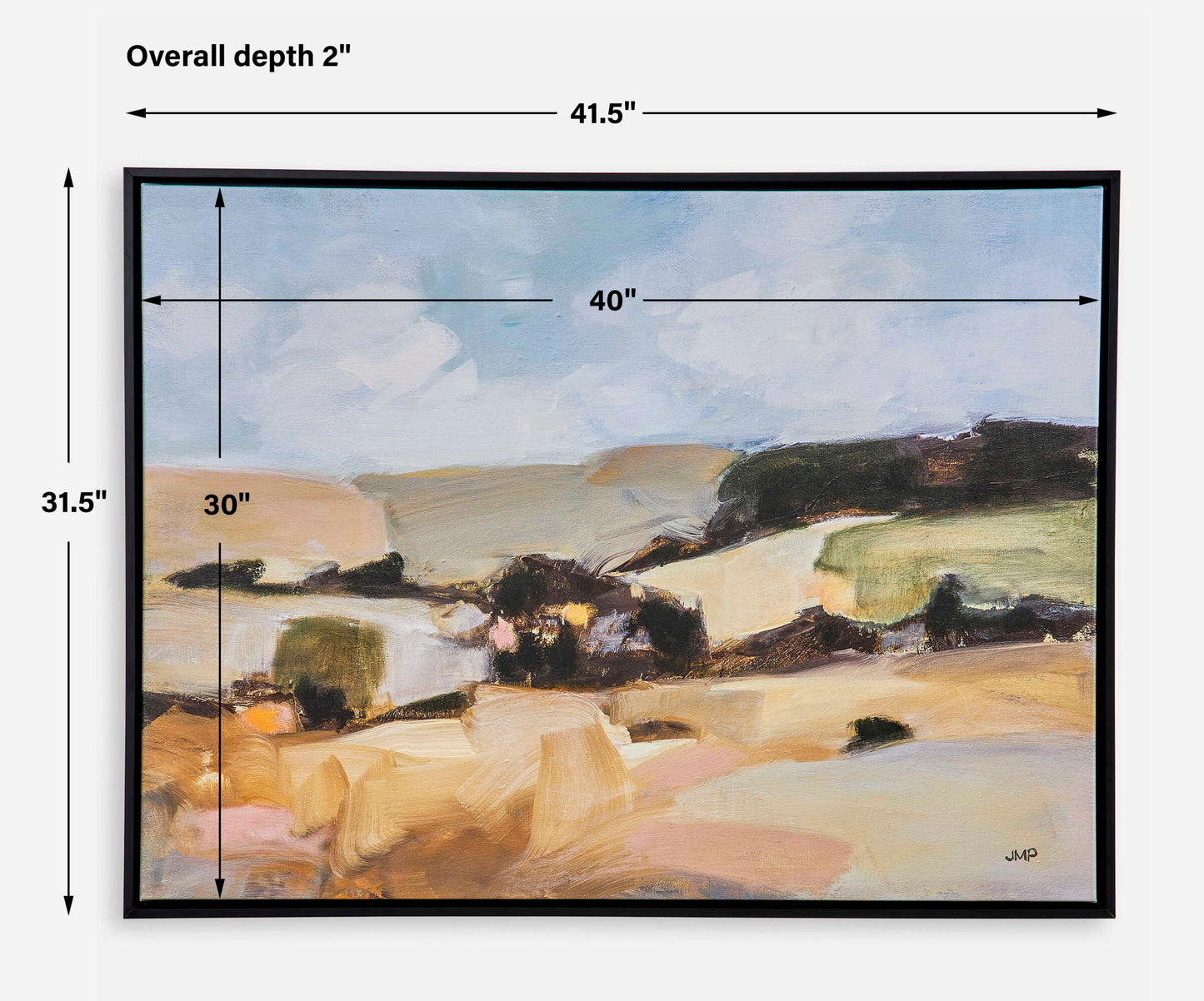 Desert Moment - Framed Landscape Art - Beige