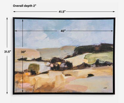 Desert Moment - Framed Landscape Art - Beige