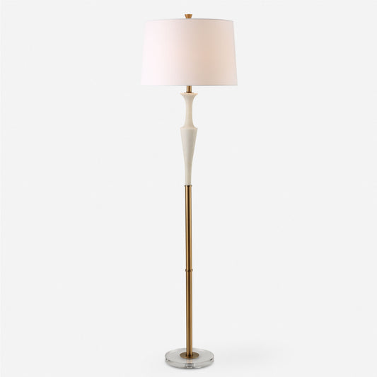 Colette - White Stone Floor Lamp