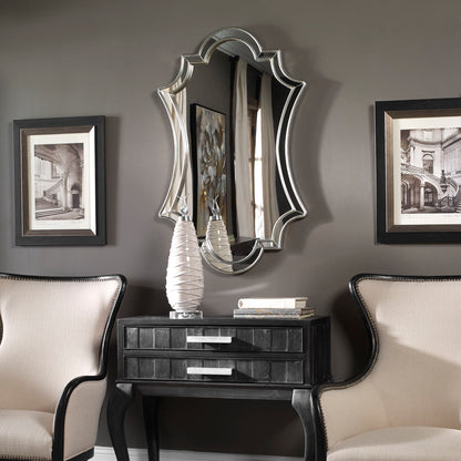 Elara - Wall Mirror - Antiqued Silver