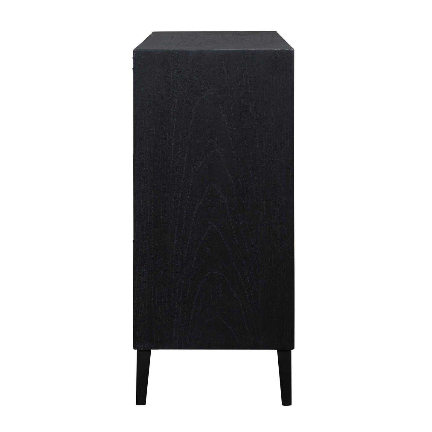 Andrei - Teak Root 2 Door Cabinet - Black / Woodtone