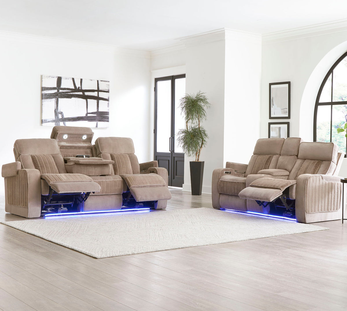 Equinox - Power Reclining Sofa With Drop Down Table
