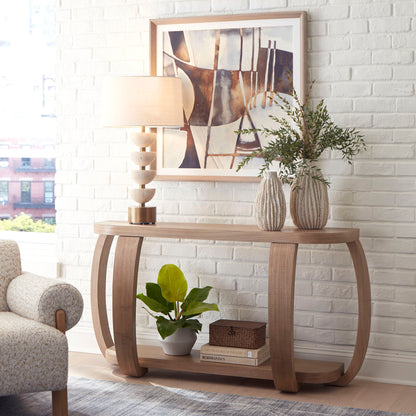 Adona - Wood Console Table - Light Brown