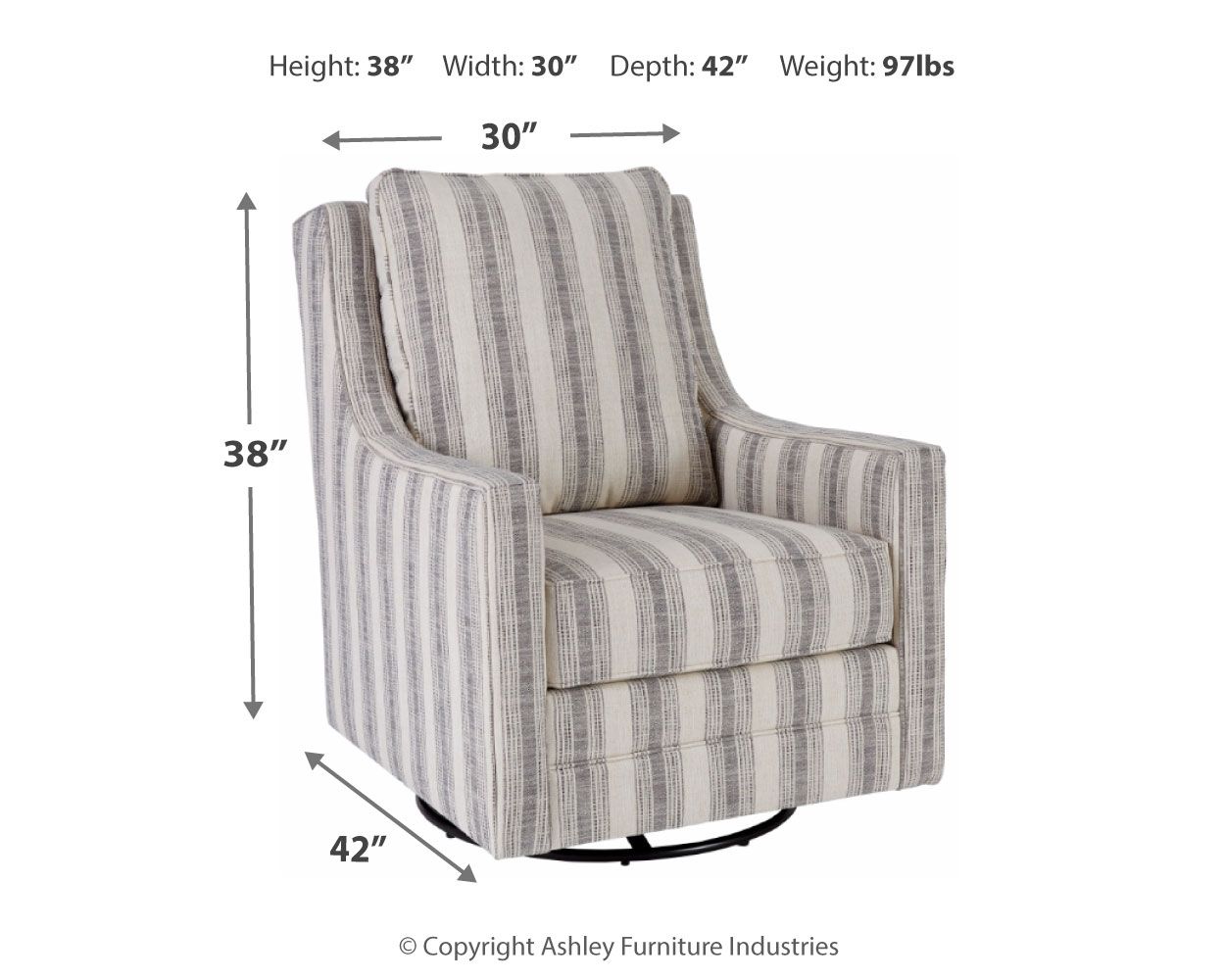 Kambria - Swivel Glider Accent Chair