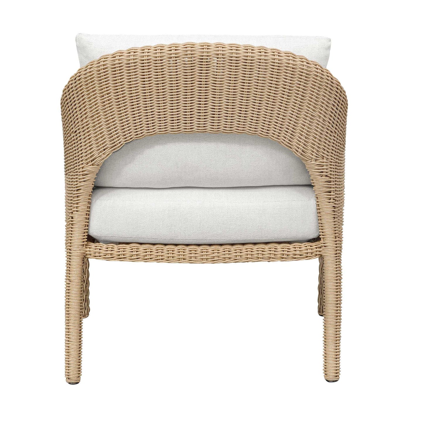 Kavali - Outdoor Wicker Lounge Chair - Woodtone