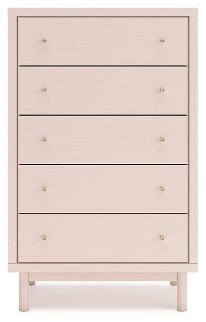 Wistenpine - Blush - Five Drawer Chest