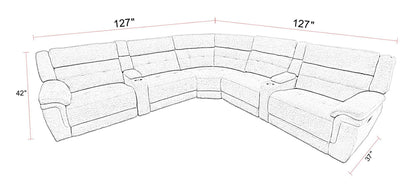 Richland - Modular Power Reclining Sectional With Power Adjustable Headrests