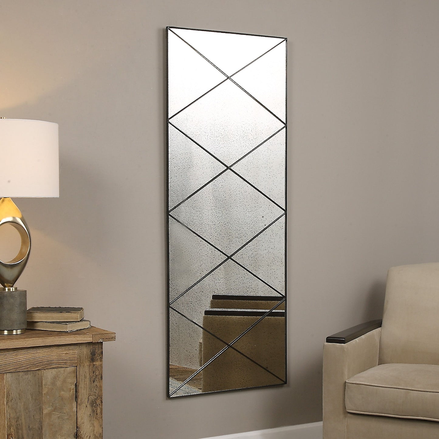 Emporia - Antiqued Mirror - Black