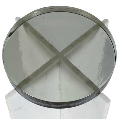 Olina - Marble Outdoor Accent Table - White