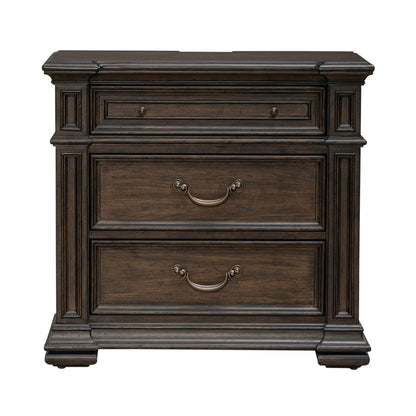 Provence Park - Nightstand With Charging Station - Brown
