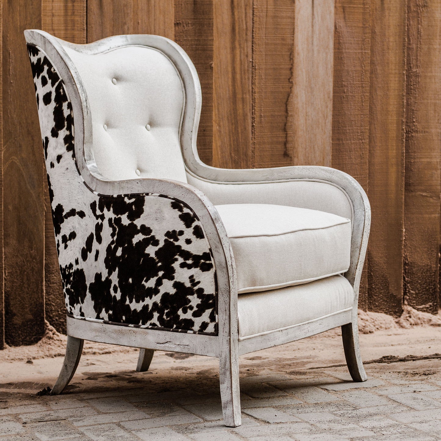 Chalina - High Back Armchair - White