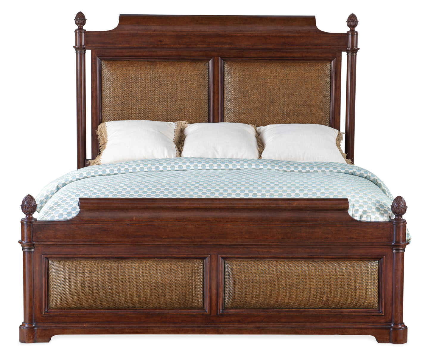 Charleston - King Panel Bed - Dark Brown