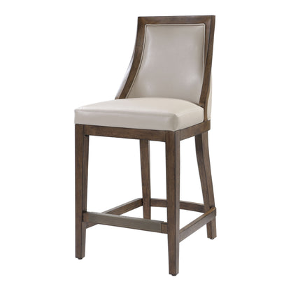 Purcell - Leather Counter Stool - Beige