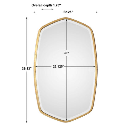 Duronia - Mirror - Antiqued Gold