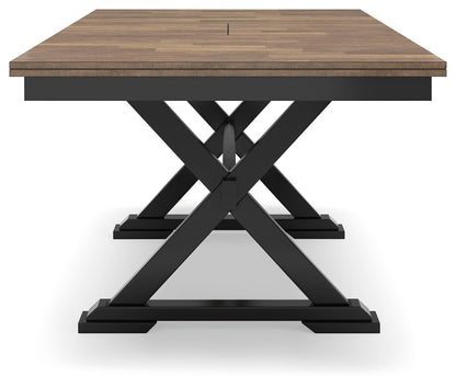 Wildenauer - Rectangular Dining Extension Table - Brown / Black
