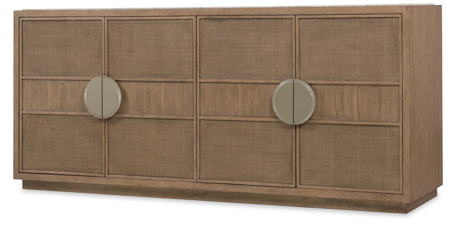 Sonnet - Dining Credenza - Dark Gray / Light Brown