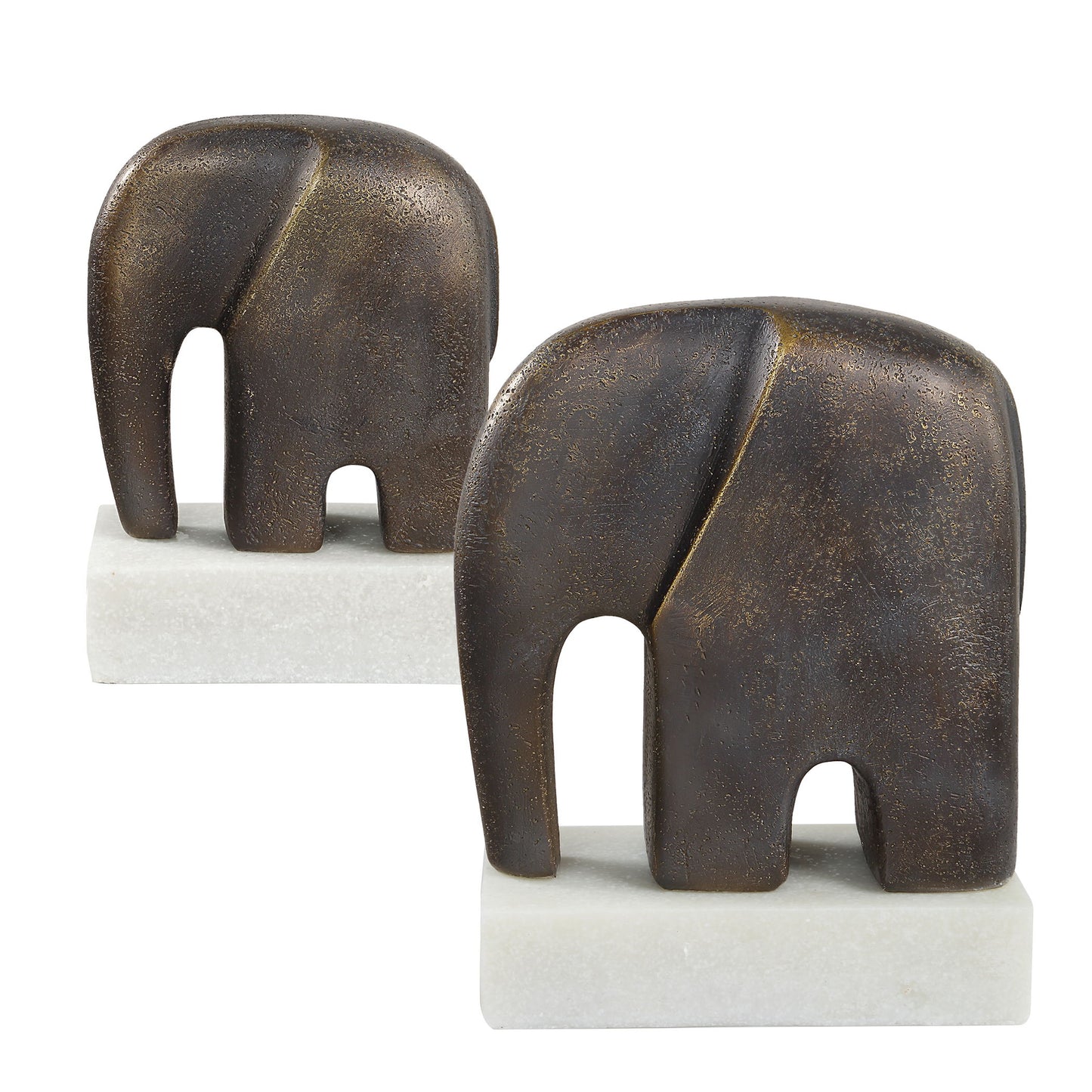 Timeless Tusk - Sculptures (Set of 2) - Bronze Bronze