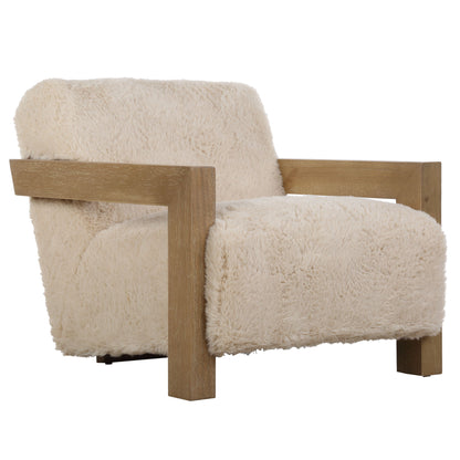 Jackson - Sheepskin Accent Chair - Light Brown