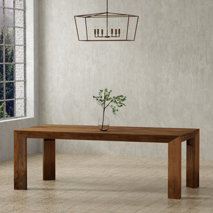 Crossings - Rectangular Dining Table With 4 Upholstered Chairs - Brown