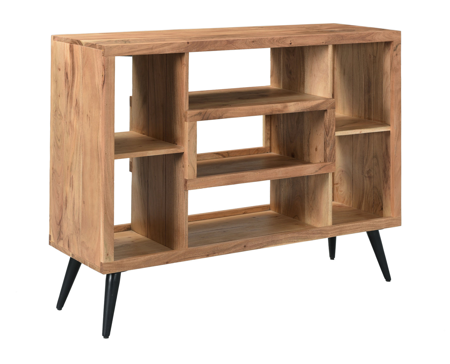 Bellamy - Bookcase - Acacia Natural / Black Powder Coat Finish