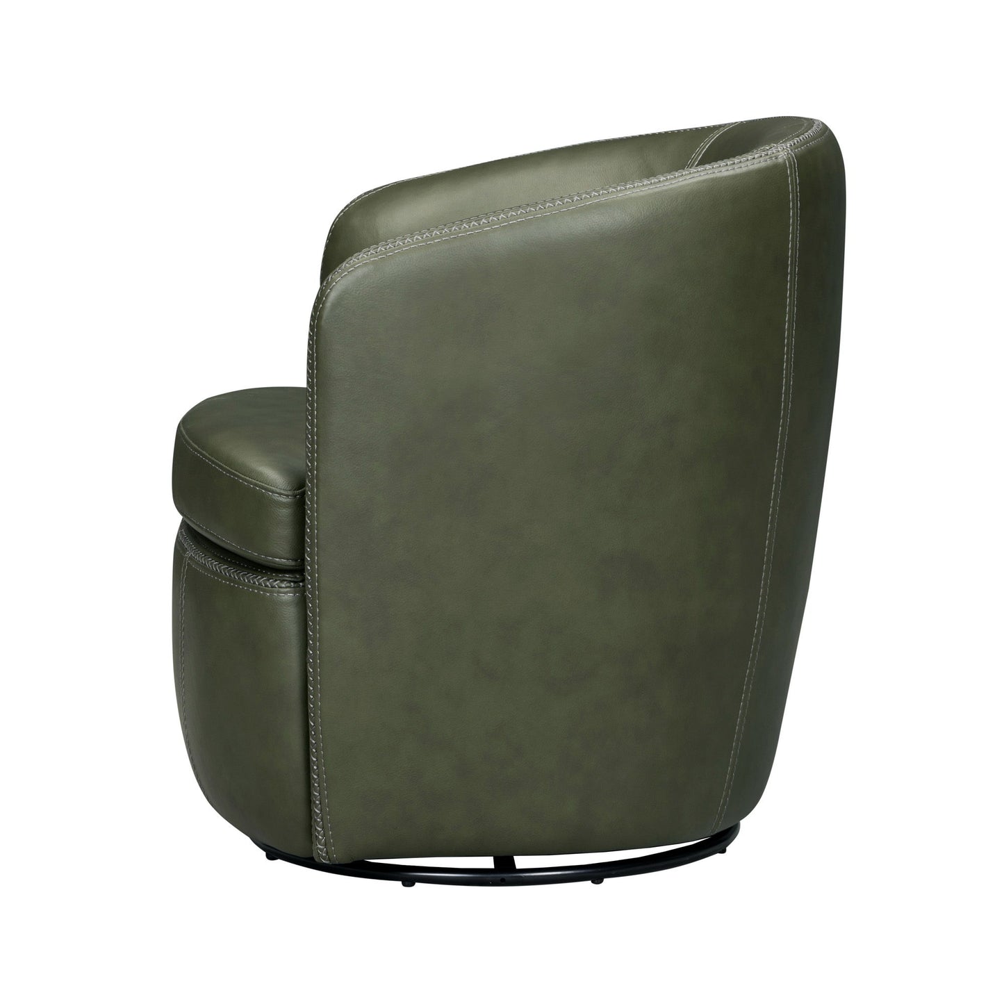 Barolo - 100% Italian Leather Swivel Club Chair (Set of 2)