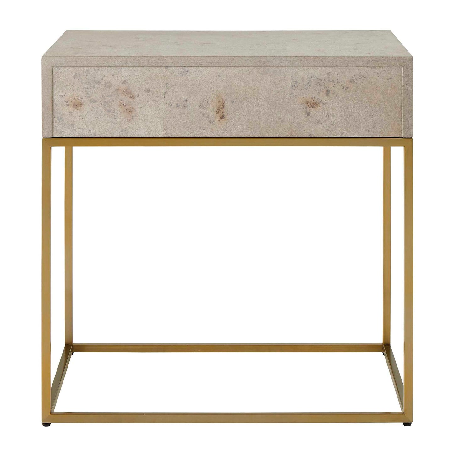 Pembrook - Side Table - Light Washed / Brass