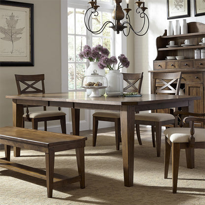 Hearthstone Ridge - Rectangular Leg Table - Dark Brown