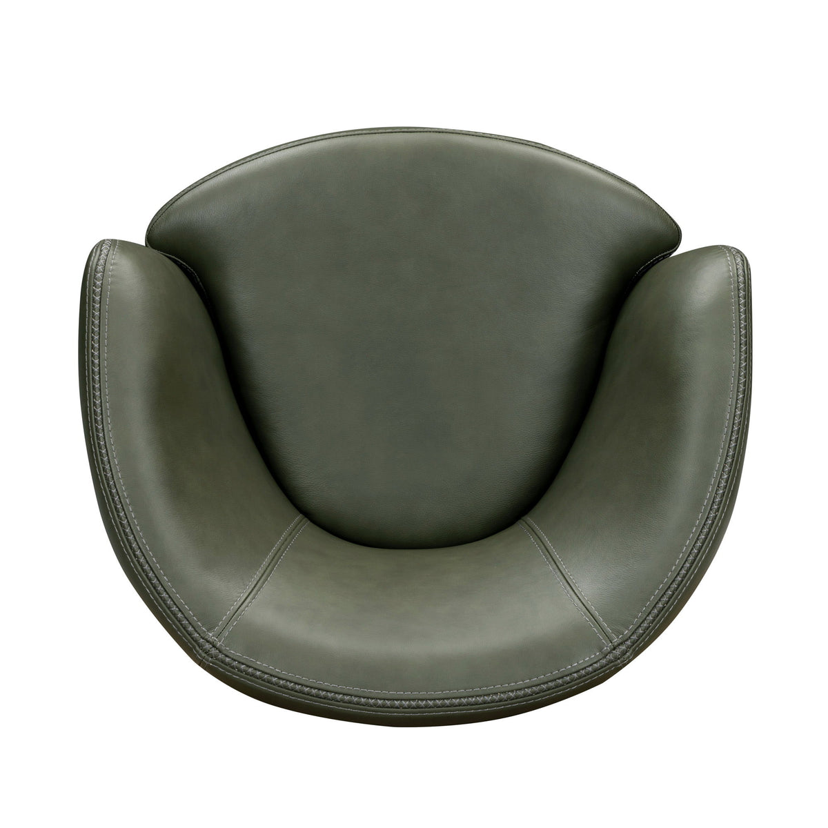 Barolo - 100% Italian Leather Swivel Club Chair (Set of 2)