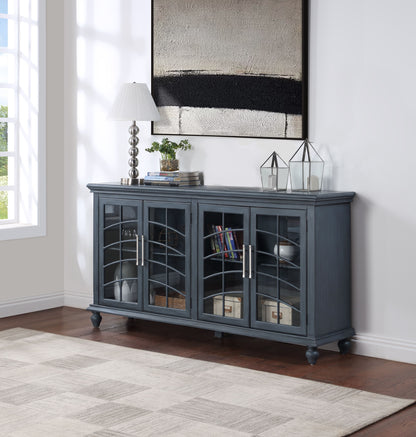 Shutter - Four Door Credenza - Gray