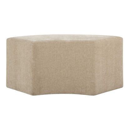 Khai - Rounded Plush Dining Bench - Brown